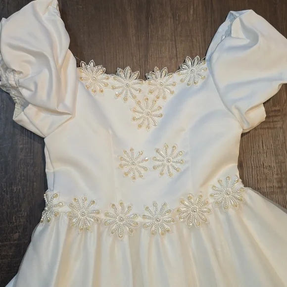 Beautiful vintage communion or flower girl dress, sz 8 - Picture 3 of 13